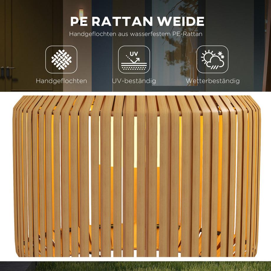 Outsunny Rattan Solarleuchte  