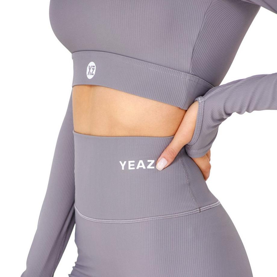 YEAZ  CLUB LEVEL SET Top long + short - Shadow Grey 