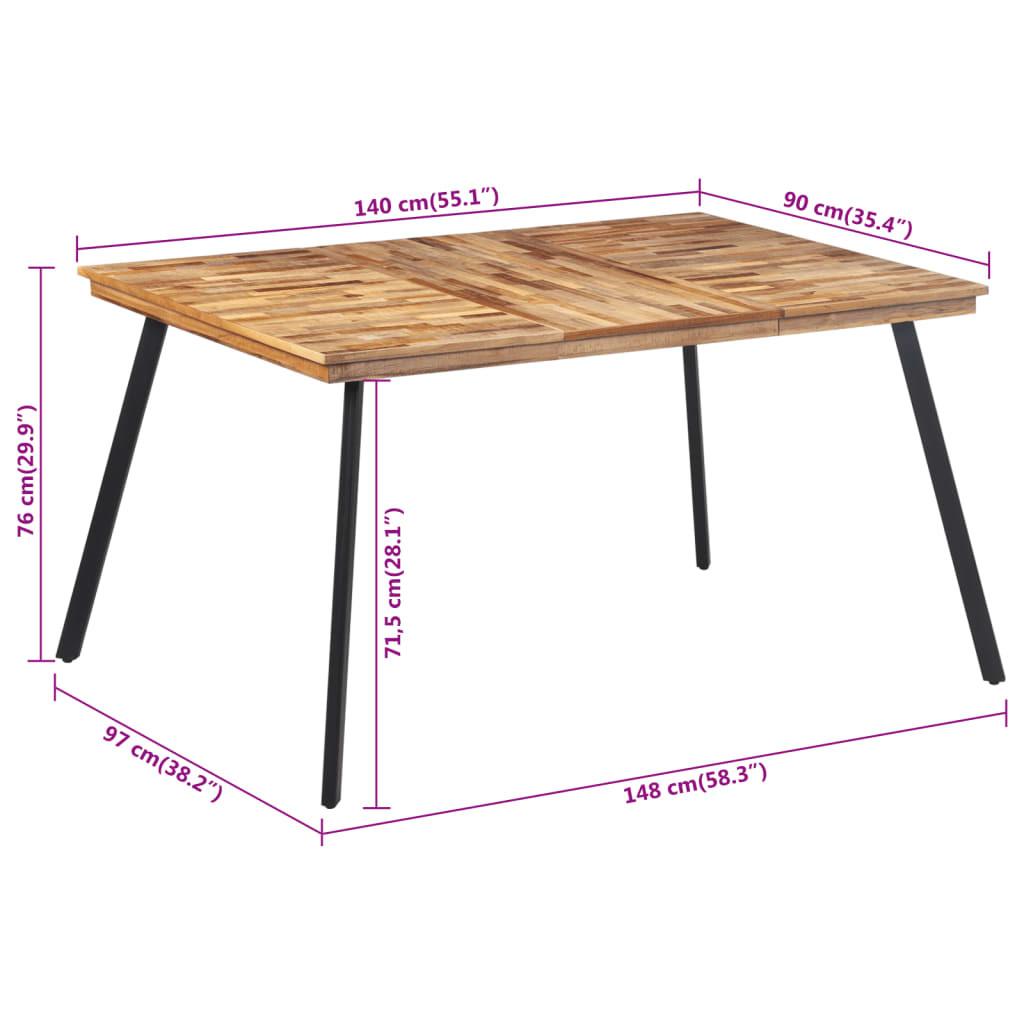 VidaXL Table à manger teck  