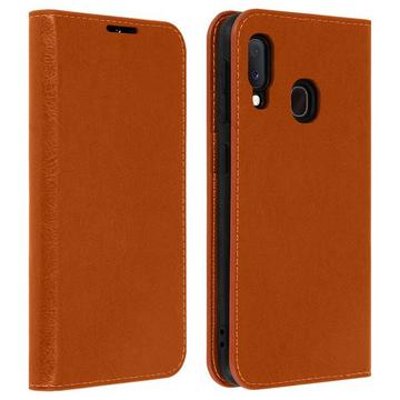 Étui Cuir Galaxy A20e Camel