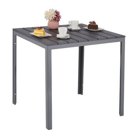 Northix Quadratischer Gartentisch in Holzoptik  