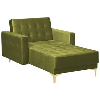 Beliani Chaiselongue aus Samtstoff Klassisch ABERDEEN  