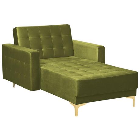 Beliani Chaiselongue aus Samtstoff Klassisch ABERDEEN  