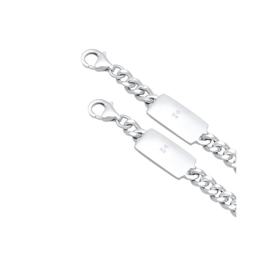 Kuzzoi  Schmuckset Panzerketten Armband Kette Basic 925 Silber 