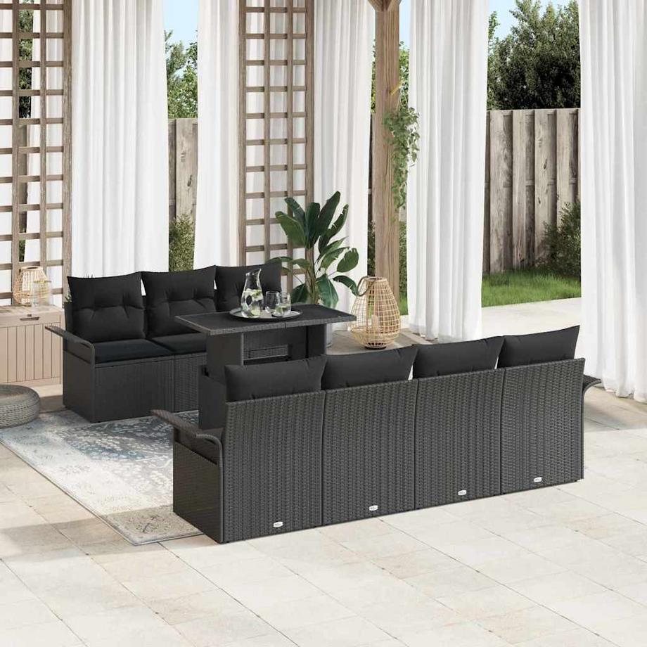 VidaXL Ensemble de canapé de jardin poly rattan  