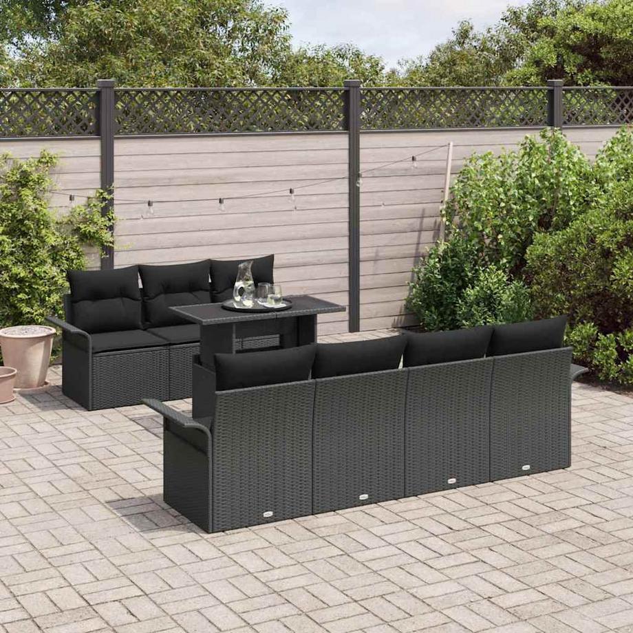 VidaXL Ensemble de canapé de jardin poly rattan  