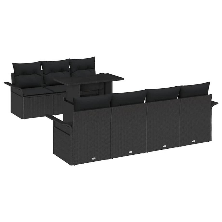 Ensemble de canapé de jardin poly rattan