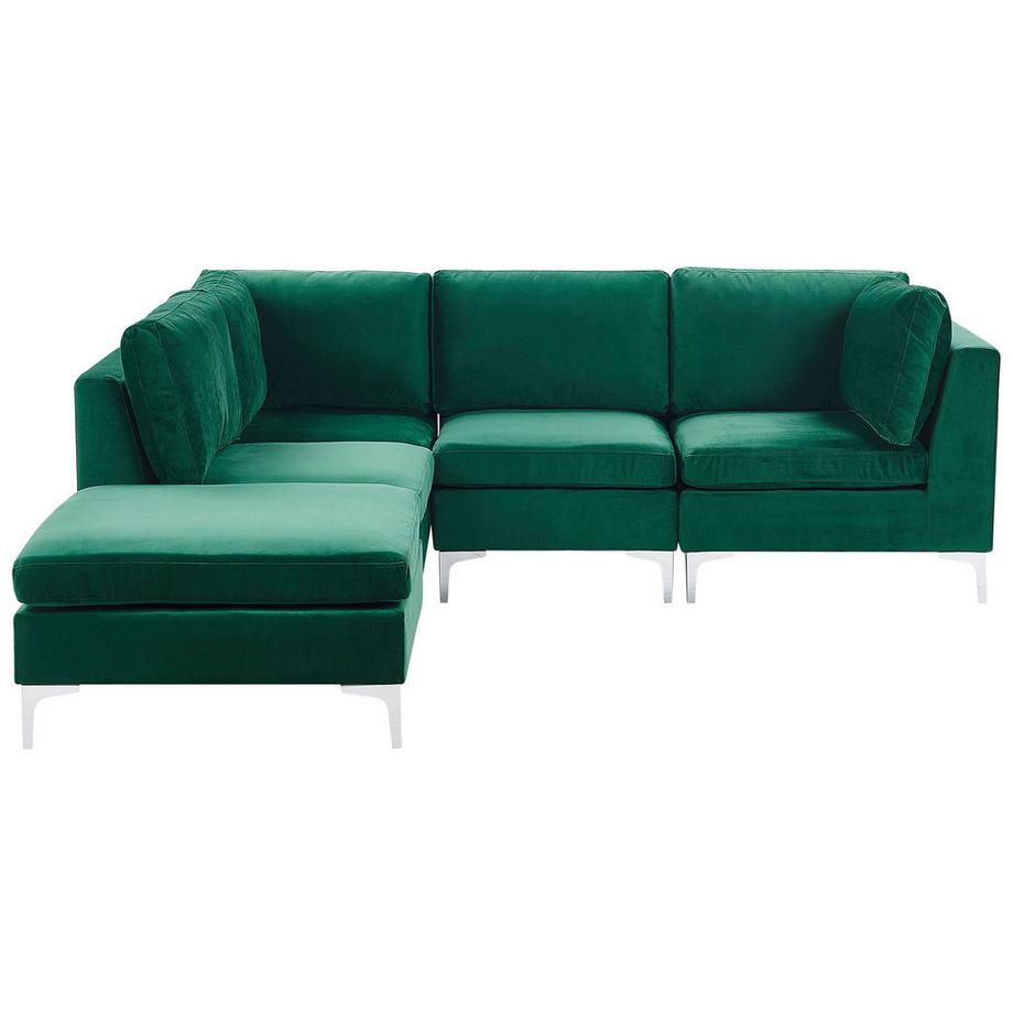 Ecksofa mit Ottomane aus Samtstoff Modern EVJA