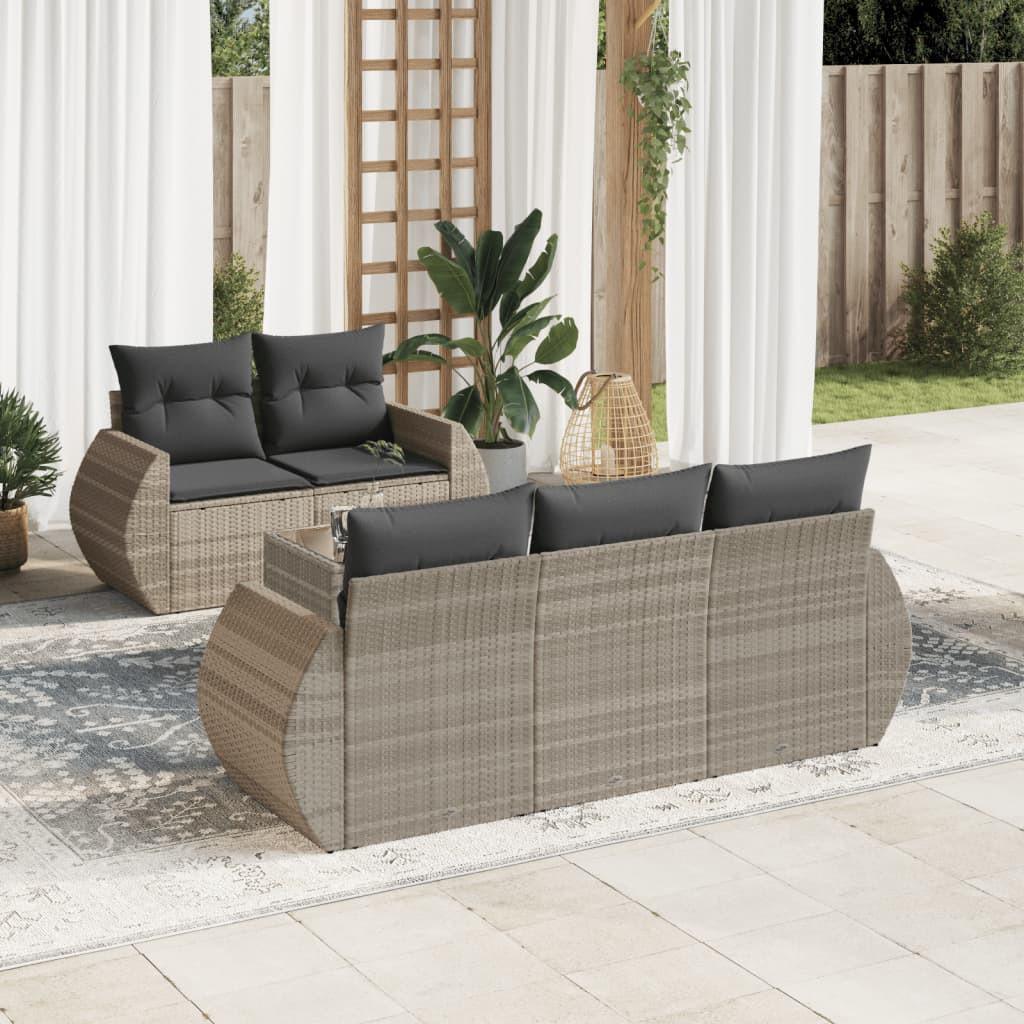 VidaXL set divano da giardino Polirattan  