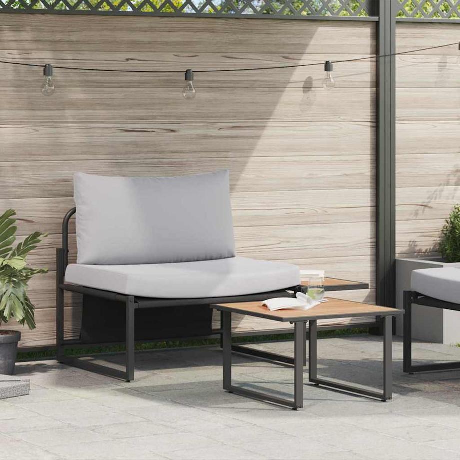 VidaXL Set Divano da Giardino Acciaio  