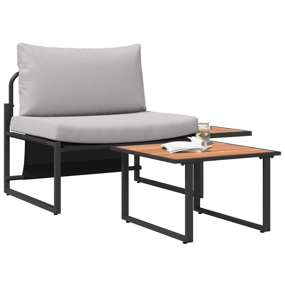 VidaXL Set Divano da Giardino Acciaio  
