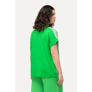 Ulla Popken  Blouse oversized, encolure bateau et manches courtes 