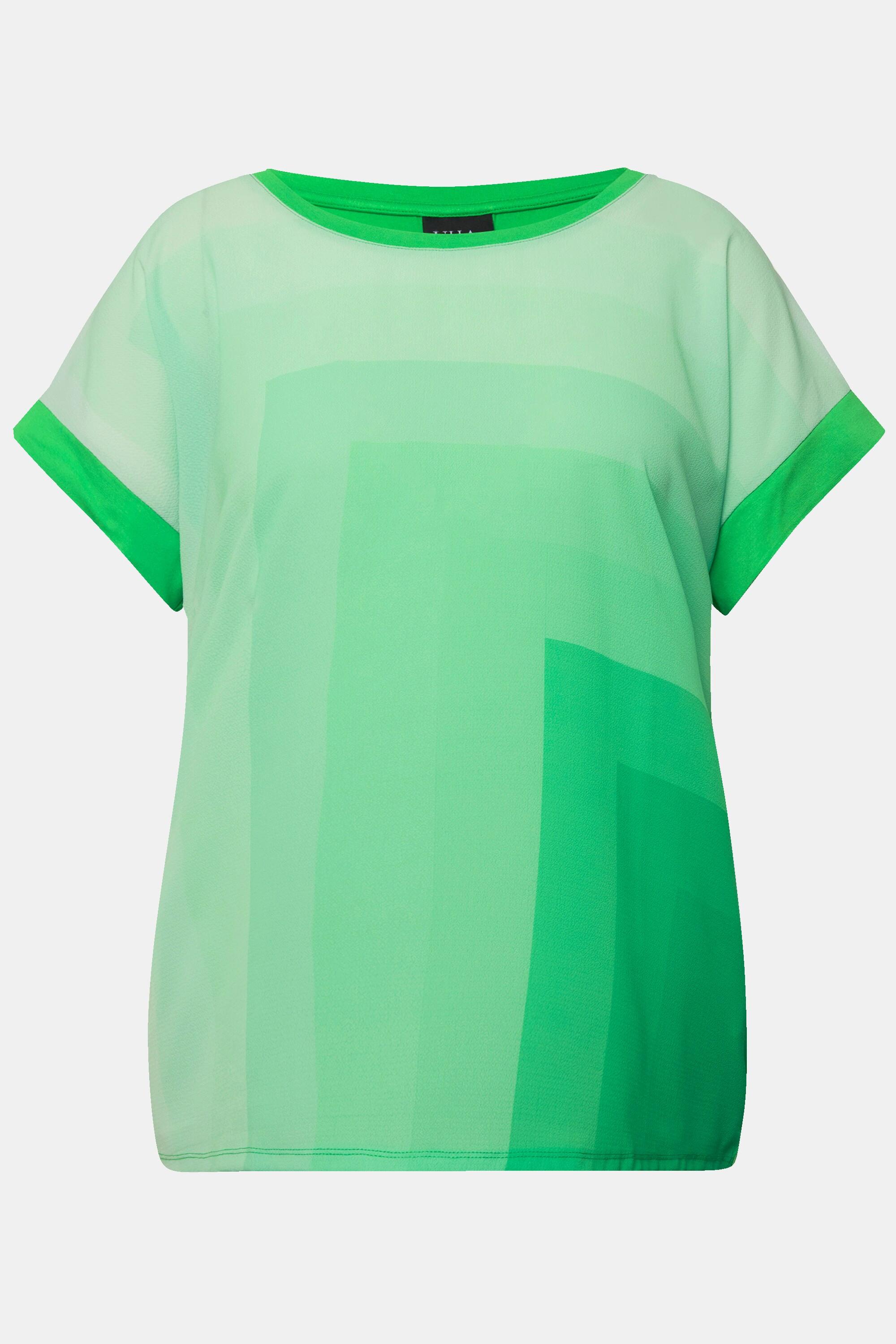 Ulla Popken  Blusenshirt, Oversized, Rundhals, Halbarm 