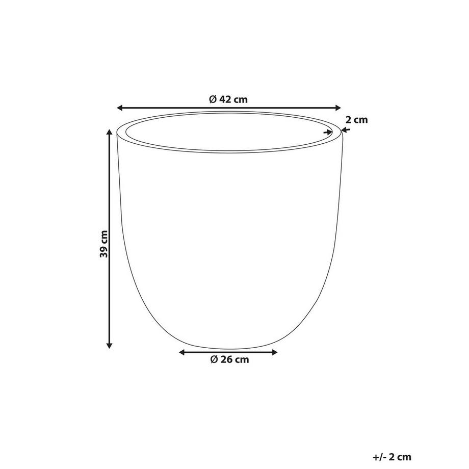 Beliani Vaso per piante en Fibra d'argilla Classico FRAXINUS  