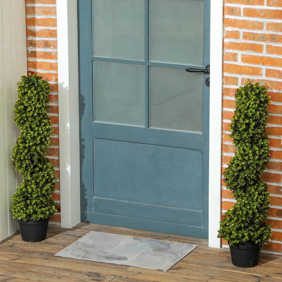 Northio Set di 2 eucalipto artificiale a spirale 90 cm pianta d'appartamento pianta artificiale grandi piante decorative in vaso per casa ufficio corridoio giardino verde  