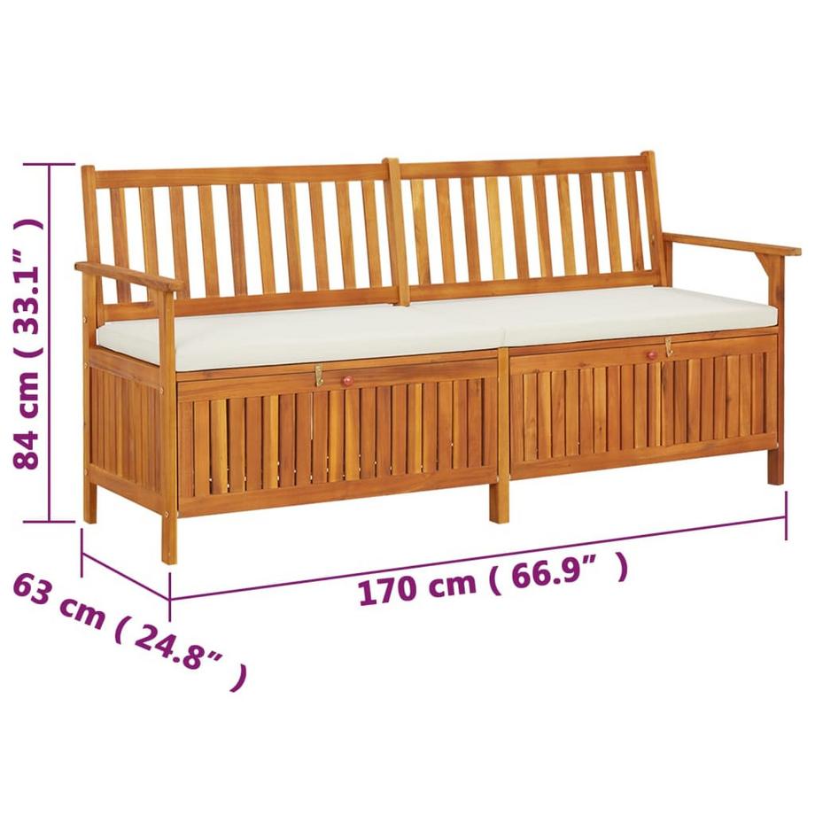 VidaXL panca Legno di acacia  