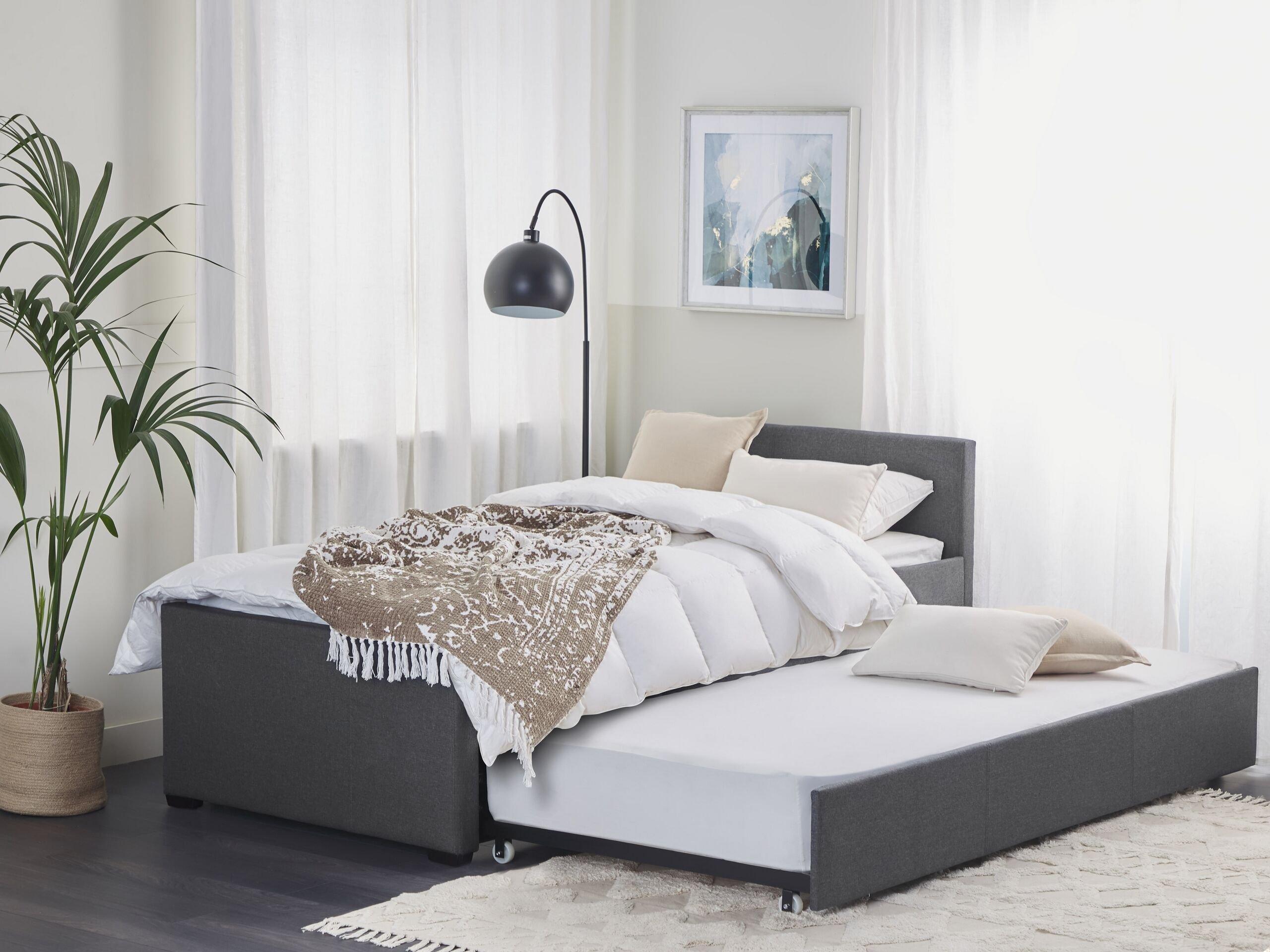 Beliani Bett mit Lattenrost aus Polyester Modern MARMANDE  