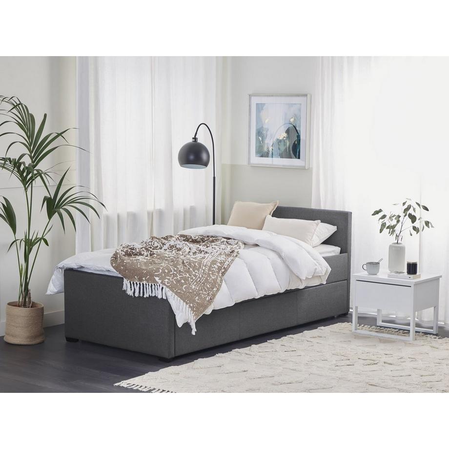 Beliani Letto con rete a doghe en Poliestere Moderno MARMANDE  