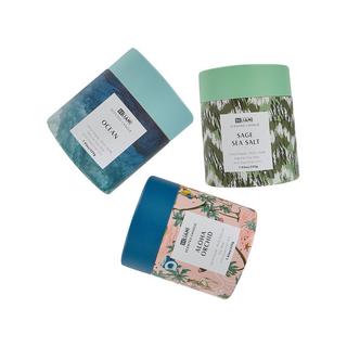 Beliani Lot de 3 bougies parfumées en Cire de soja COLORFUL BARREL  