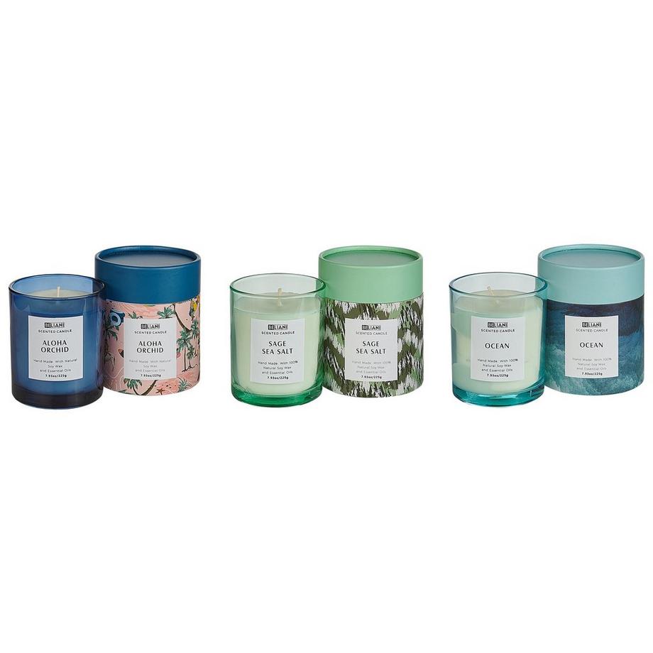 Duftkerzen 3er Set aus Sojawachs COLORFUL BARREL