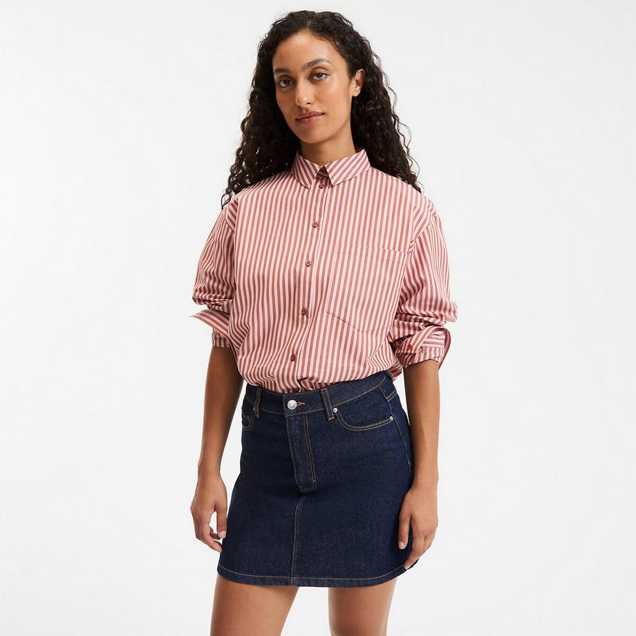 La Redoute Collections Gestreiftes Baumwollhemd  