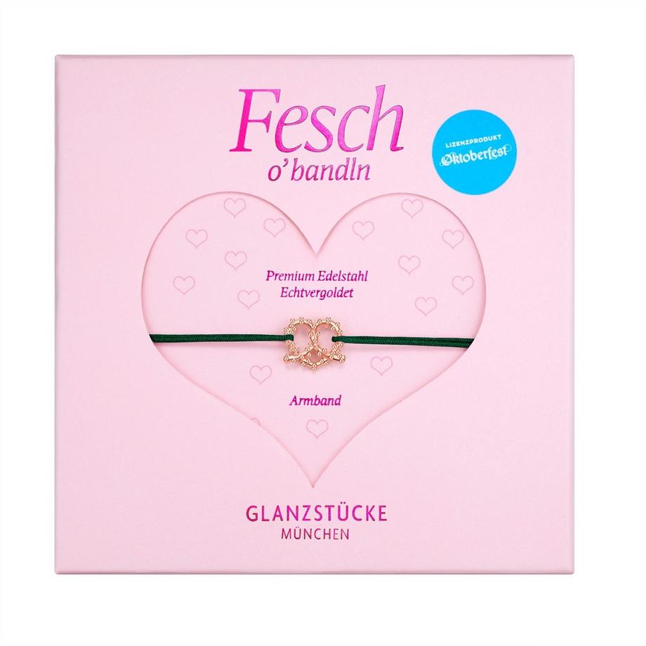 Glanzstücke München  Oktoberfest Armband Herz-Breze Edelstahl 