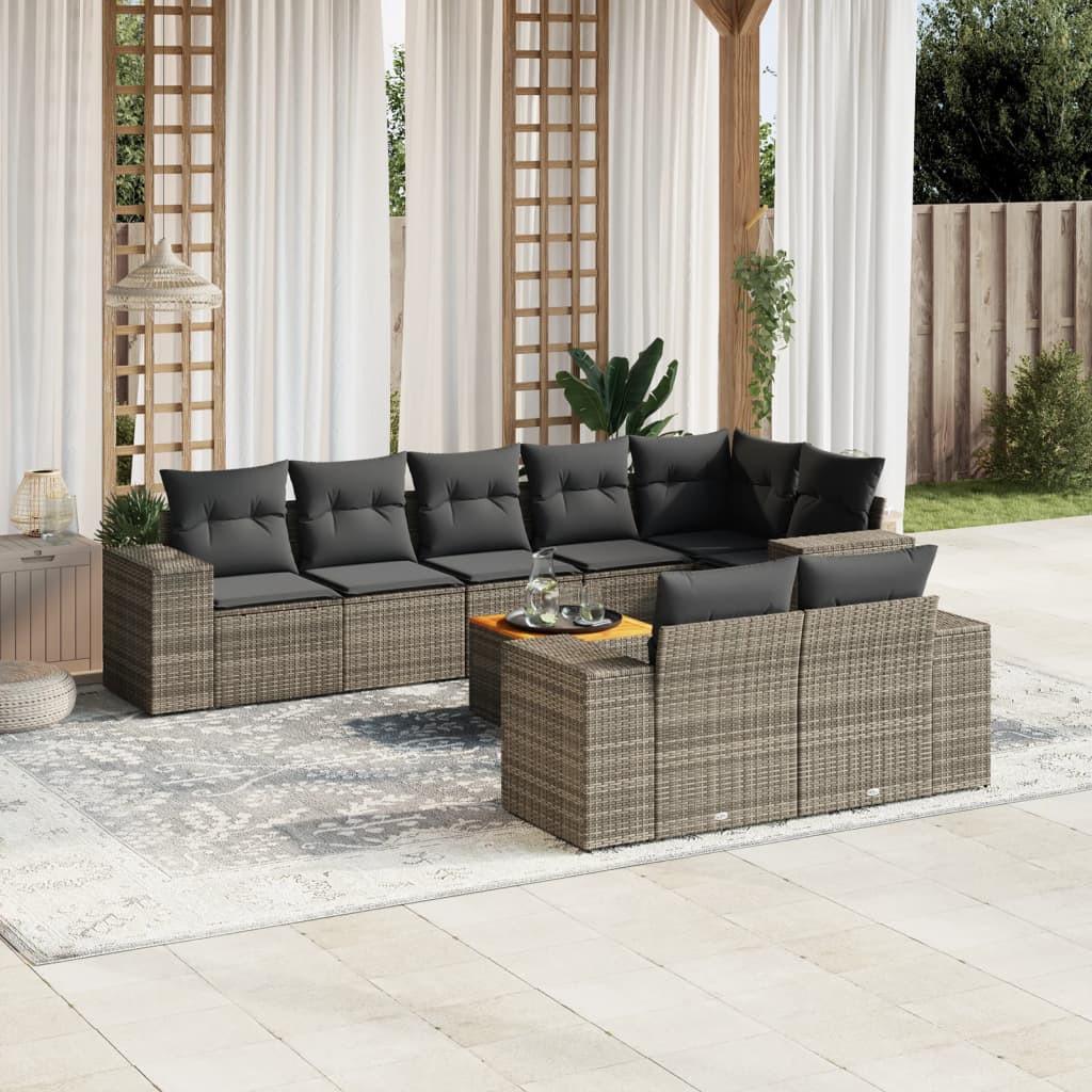 VidaXL set divano da giardino Polirattan  