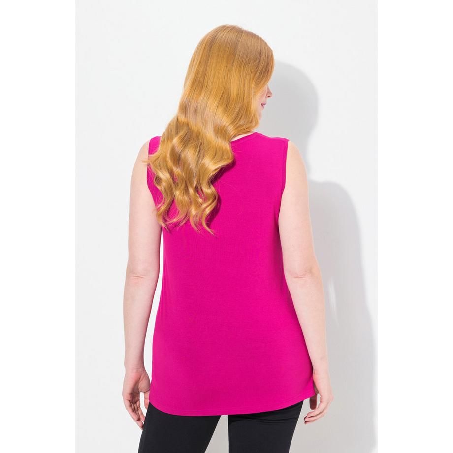 Ulla Popken Top Classic Fit Girocollo Stretch Senza Maniche  