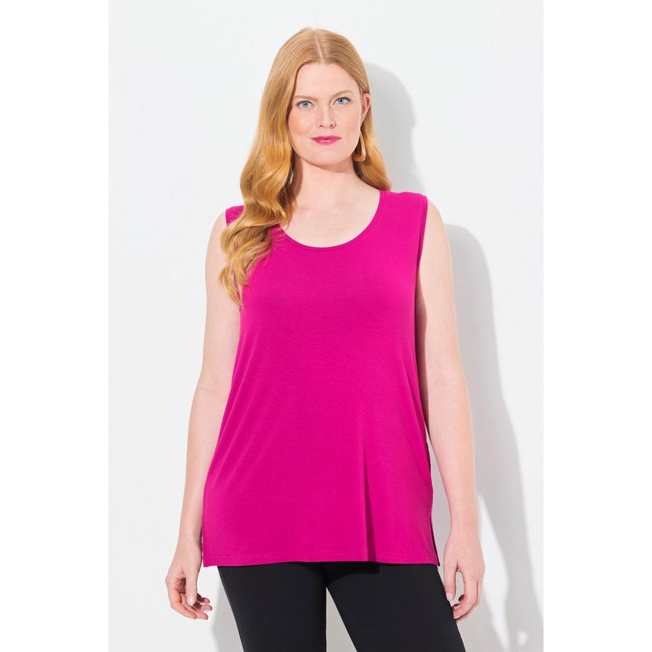 Ulla Popken Top Classic Fit Girocollo Stretch Senza Maniche  