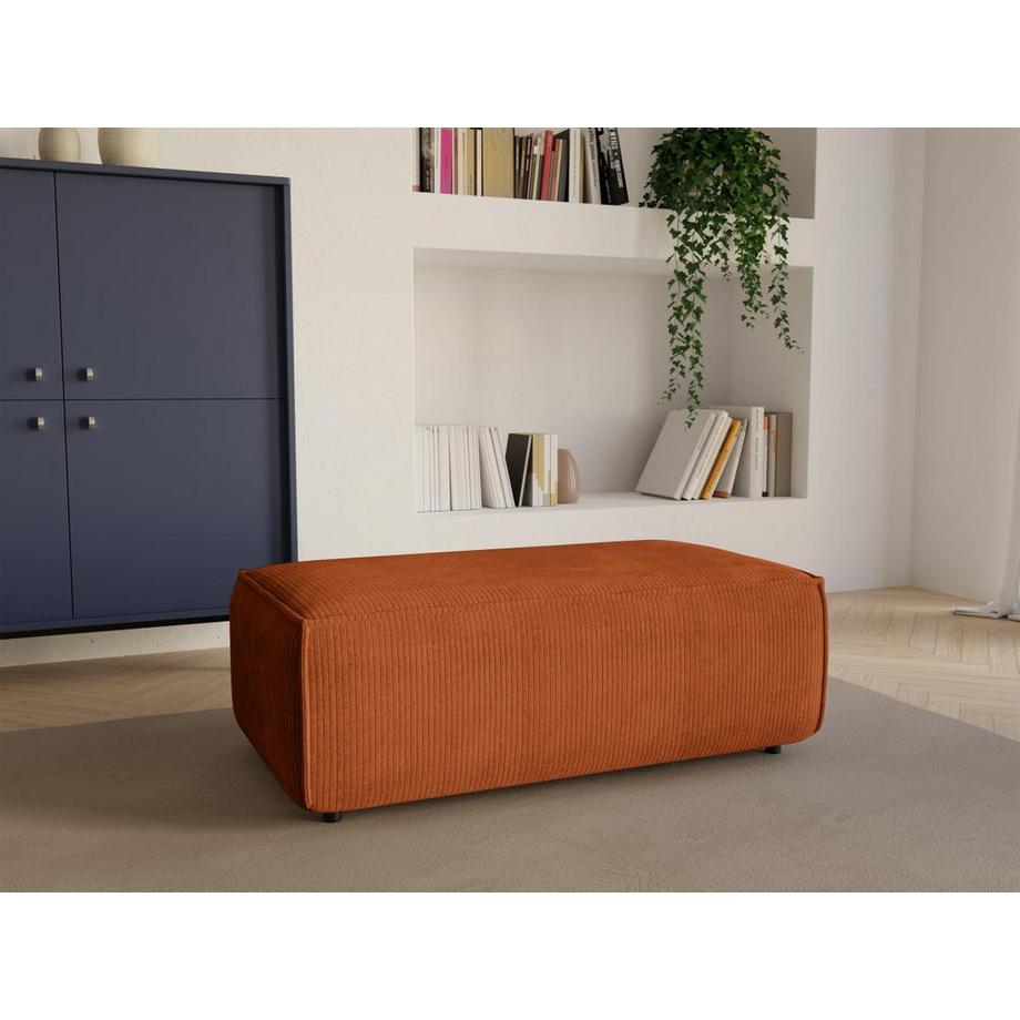 Vente-unique Hocker - Cord - Terracotta - AMELIA  