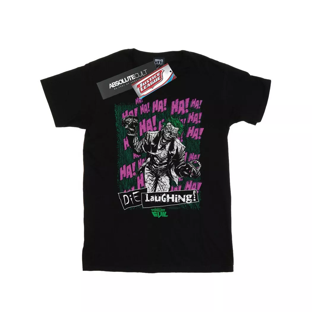DC COMICS - Justice League Die Laughing TShirt, für Damen, Schwarz, Größe XL
