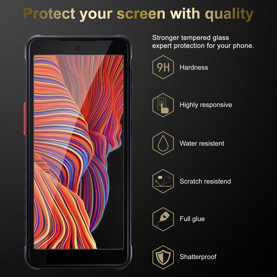 Cadorabo  Vollbild Display-Schutzglas für Samsung Galaxy XCover 5 - Schutzfolie 