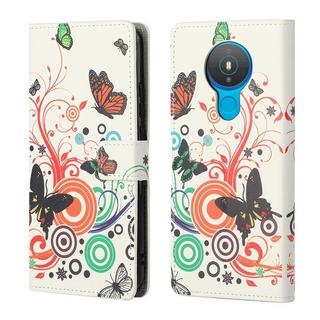 Cover-Discount  custodia Nokia 1.4 - Farfalla in pelle nera 