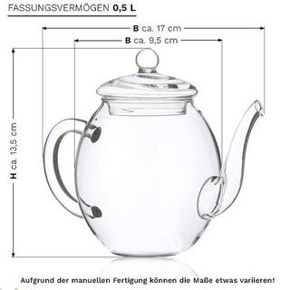 Creano Ensemble théière en verre et fleurs de thé - Creano Mix  