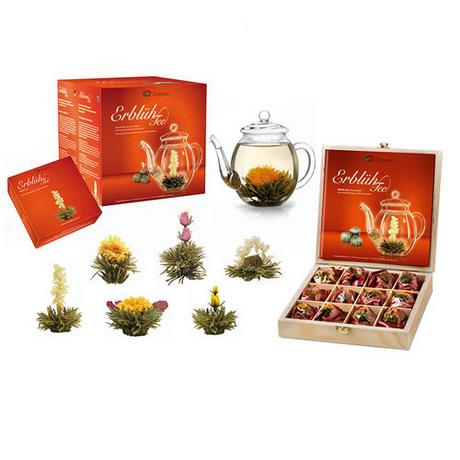 Creano Ensemble théière en verre et fleurs de thé - Creano Mix  