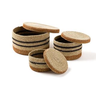 La Redoute Intérieurs 3er-Set Deckelkörbe Saski  