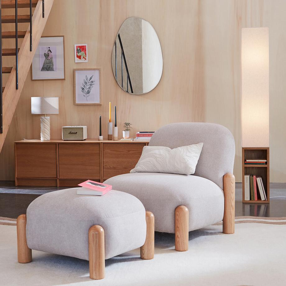 La Redoute Intérieurs Fauteuil rembourré tissu chenille  