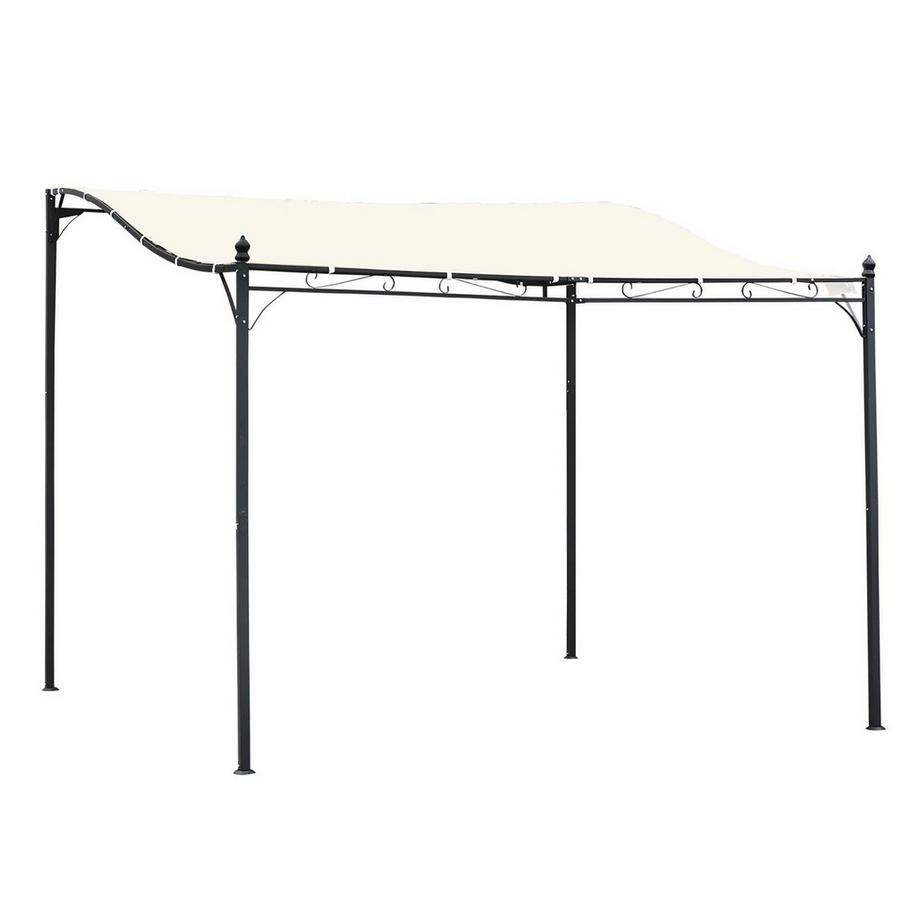 Northio Pergola Gartenpavillon Überdachung Zelt Metall, Creme, 297X297Cm  