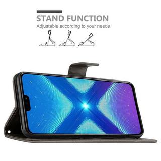 Cadorabo  Housse compatible avec Honor 8X - Coque de protection au design floral avec fermeture magnétique, fonction de support et emplacements pour cartes 