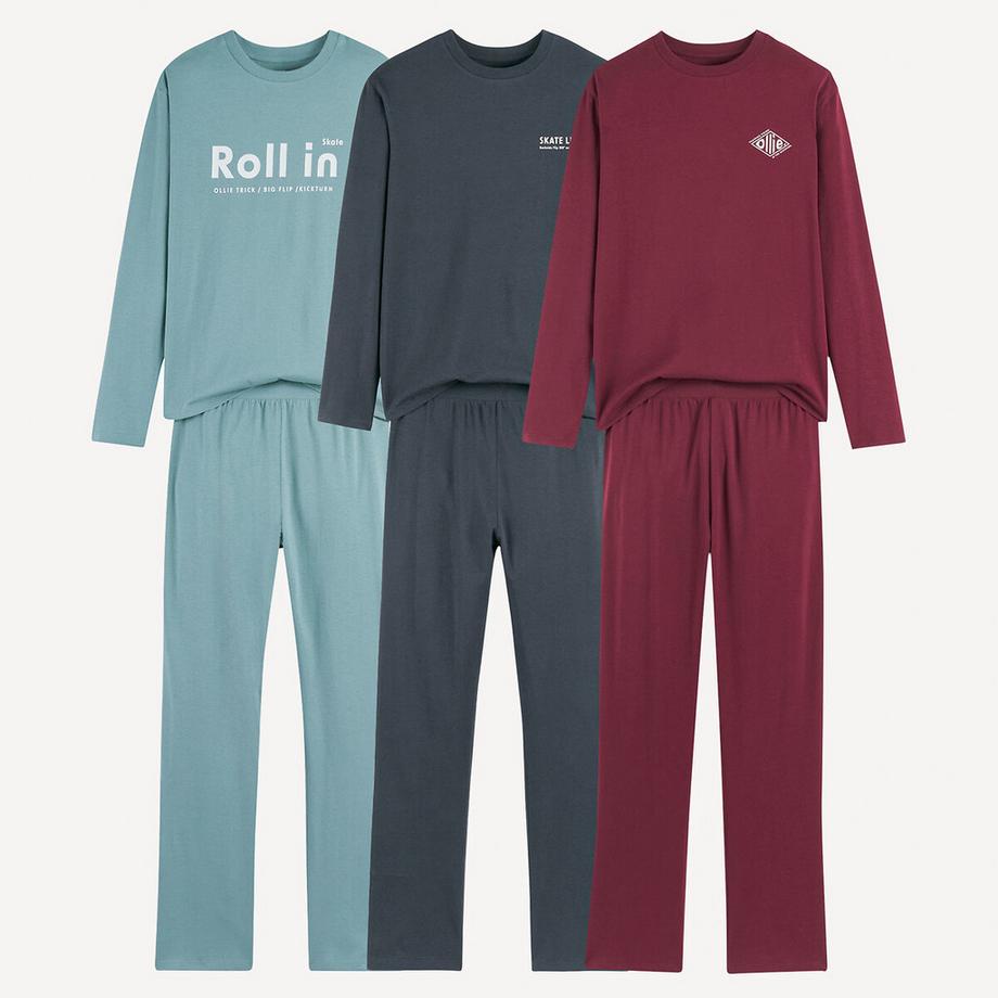 La Redoute Collections  Lot de 3 pyjamas en coton 
