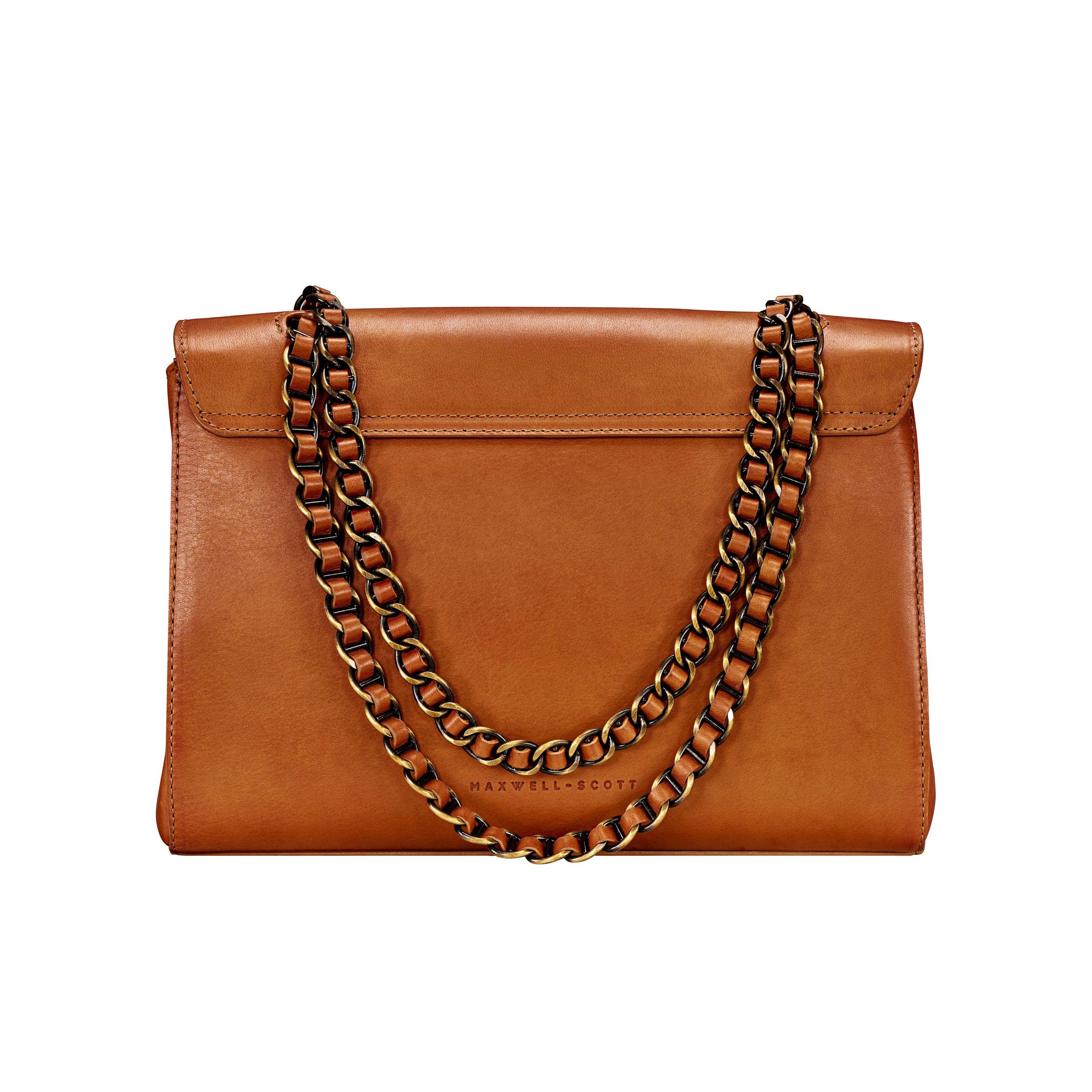 Maxwell Scott  Atessa -  Leder Chain Bag Handtasche 