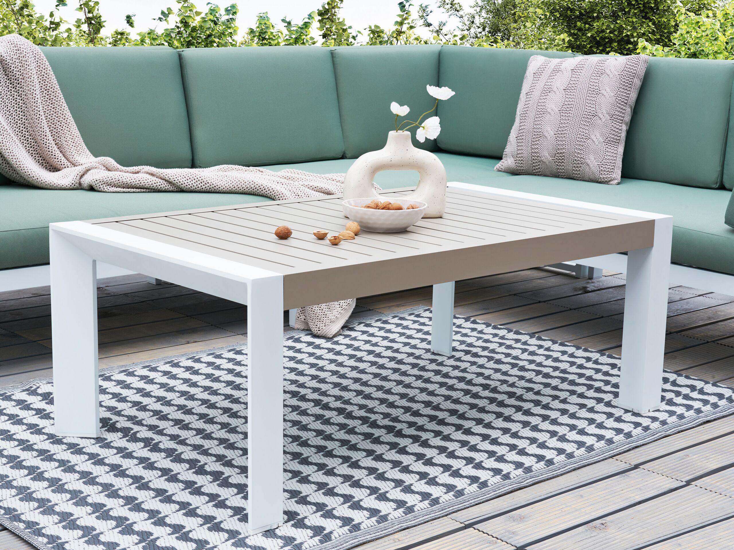 Beliani Table de jardin en Aluminium Moderne CASTELLA  