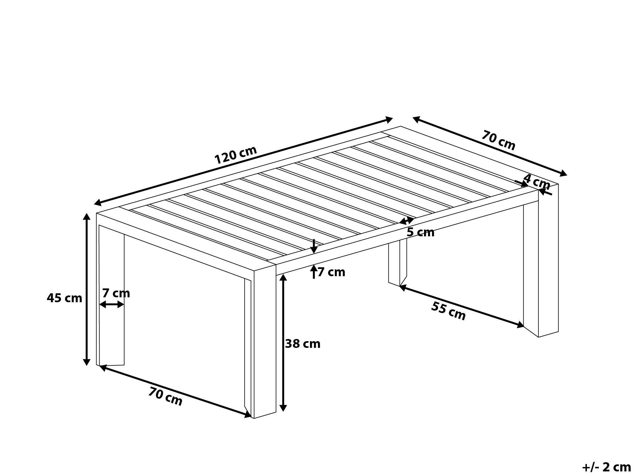 Beliani Table de jardin en Aluminium Moderne CASTELLA  