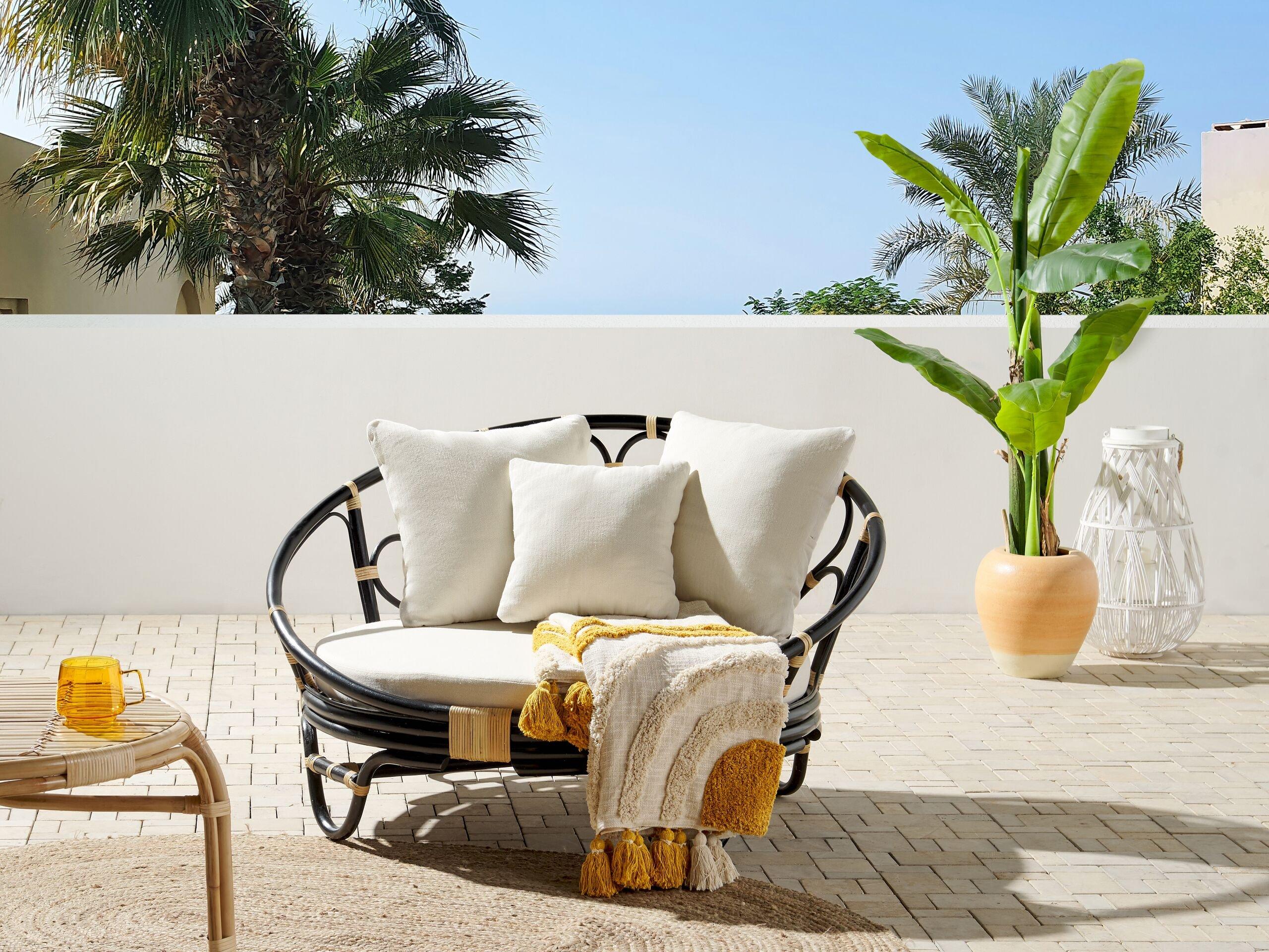 Beliani Sonneninsel aus Rattan Boho ROSSANO  