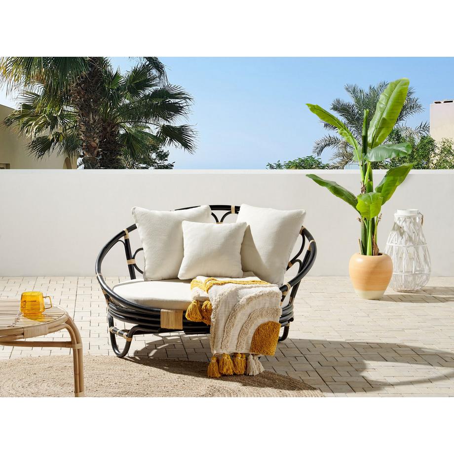 Beliani Sonneninsel aus Rattan Boho ROSSANO  