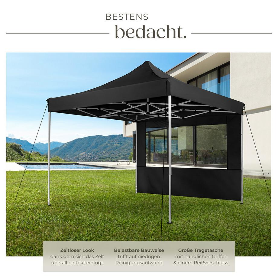 Tectake Pavillon Olivia 3 x 3 m, mit Aluminiumgestell wasserdicht  