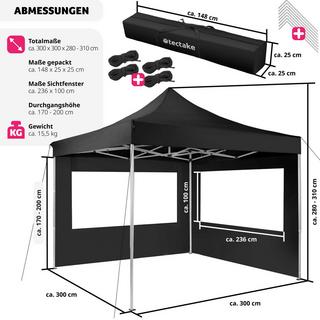 Tectake Pavillon wasserdicht und mit UV-Schutz  