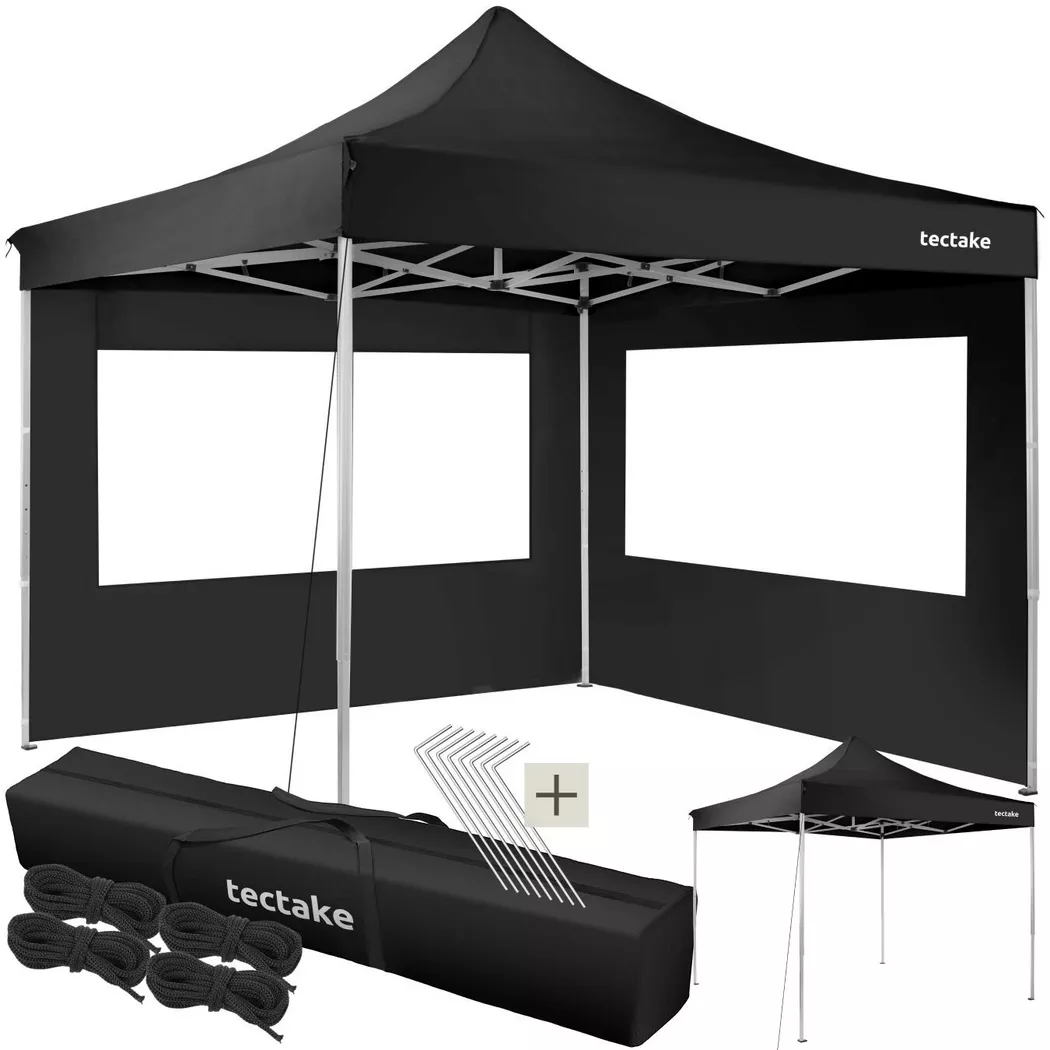 Tectake - Pavillon de jardin 3 x 3 m avec cadre en aluminium Étanche