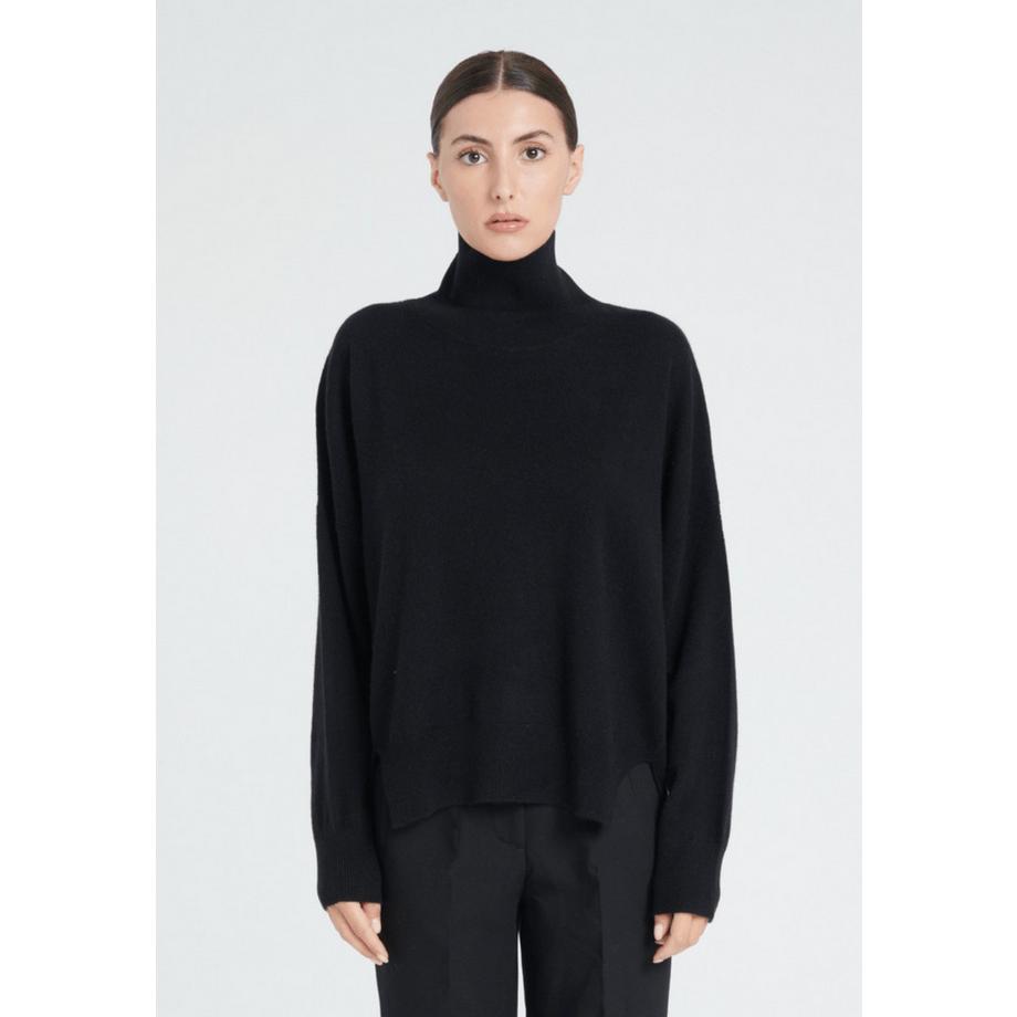 ZAYA 13 Oversize Stehkragen Pullover - 100% Kaschmir