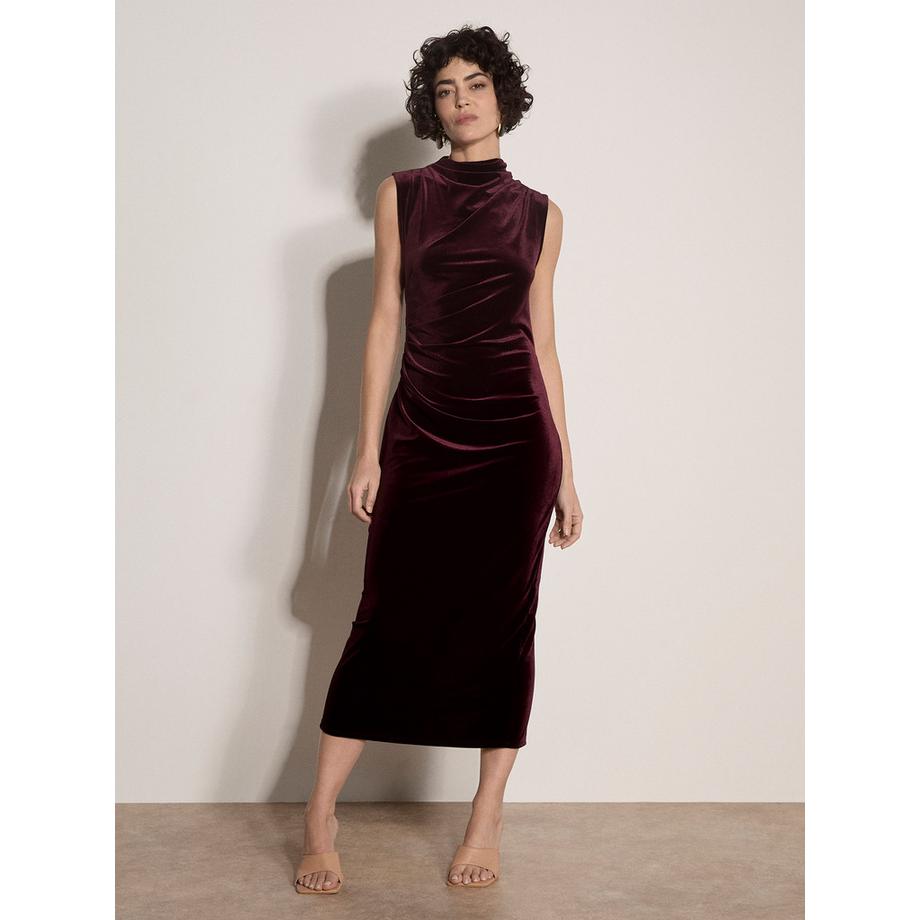 APRICOT Robe midaxi moulante en velours  